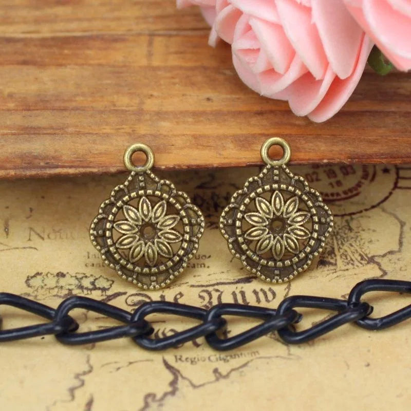 17x14MM Antique Silver Zinc Alloy Charm Pendant for DIY Necklace Bracelet Jewelry Making