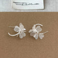 Vacation Style Hollow 3D Geometric Flower Copper Drop Earrings