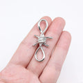 45x19mm 5.6g Multicolor Zinc Alloy Twisted Thorn Rope Knot Connector Charm for DIY Bracelet Making