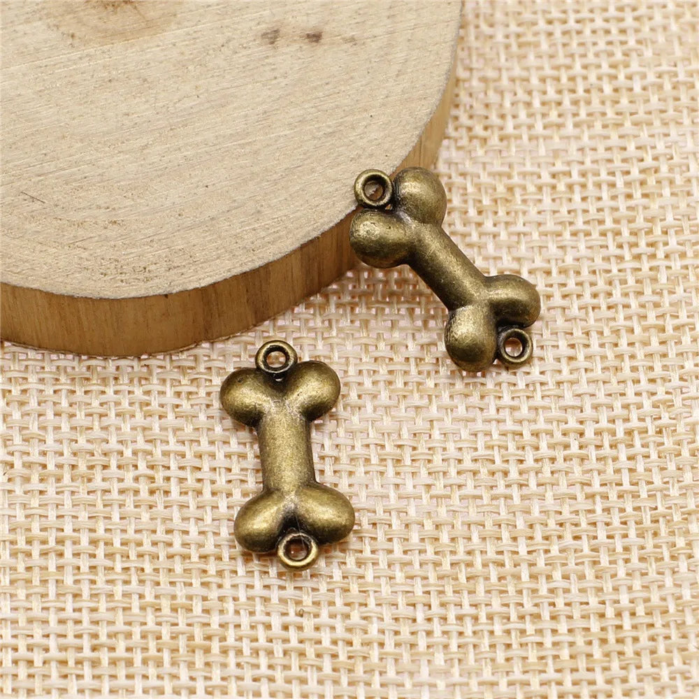 22x10mm 1.7g Zinc Alloy Bone Connector Charm for DIY Necklace Bracelet Jewelry Making