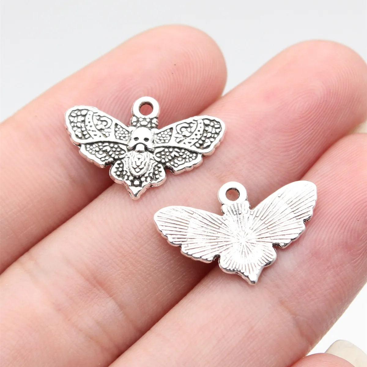 20x13mm 1.05g Multicolor Zinc Alloy Skull Butterfly Charm Pendant for DIY Necklace Bracelet Making