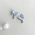 Original Design Ombre Butterfly Copper Stud Earrings Fresh Sweet 2025 Jewelry