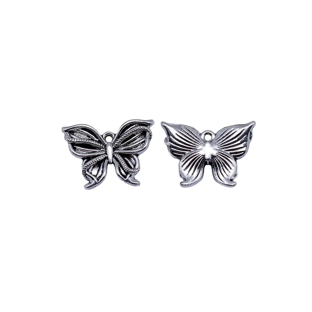 20x15mm 1.8g Antique Silver Zinc Alloy Butterfly Charm Pendant for DIY Necklace Bracelet Making