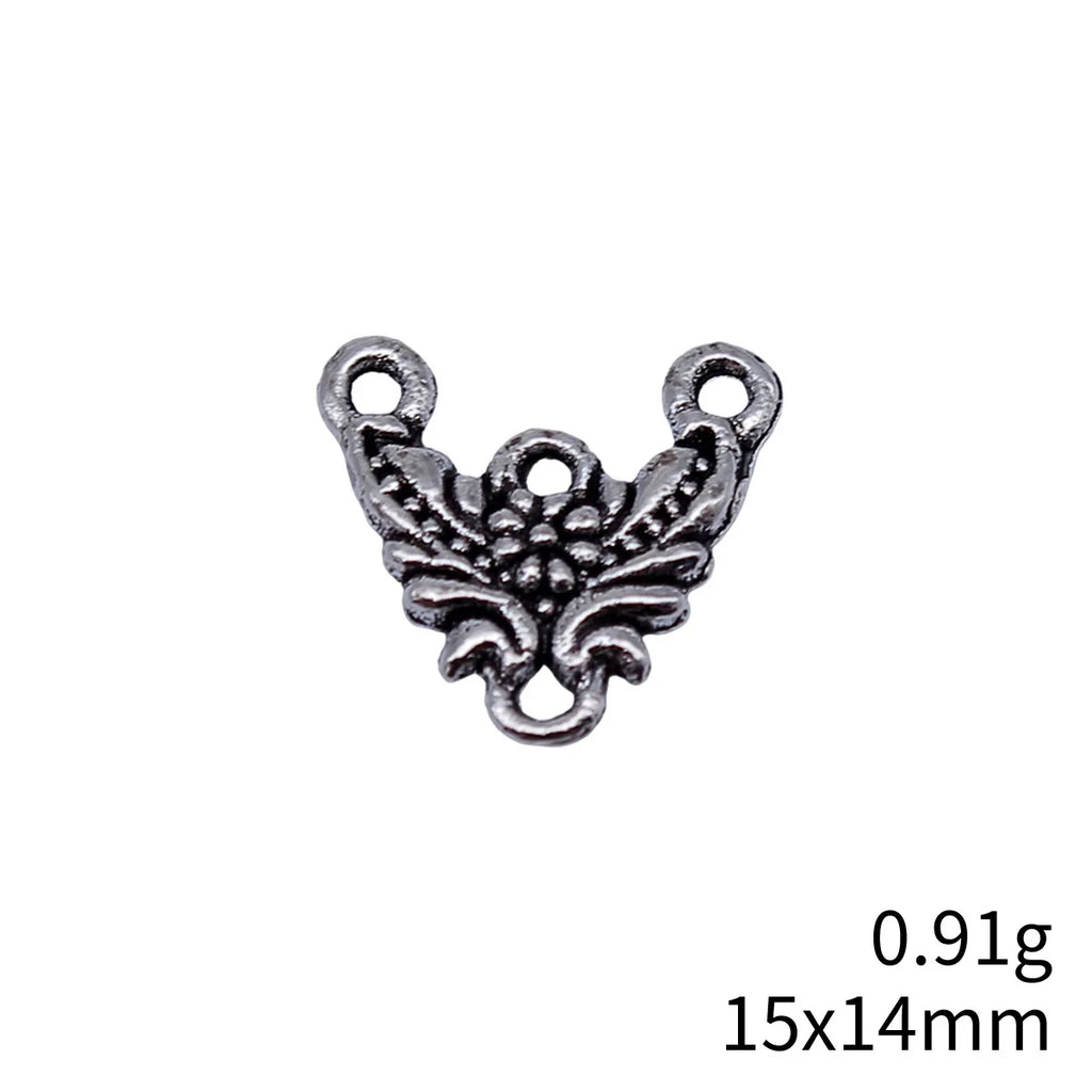 15x14mm 0.91g Multi Color Zinc Alloy Flower Earring Connector Charm for DIY Earrings Jewelry Making