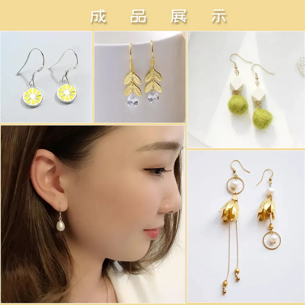 Stainless Steel S925 Mark Earring Hooks Jewelry Findings for DIY Earring Making