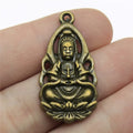 36x18mm 5.2g Multicolor Zinc Alloy Buddha Charm Pendant for DIY Jewelry Making