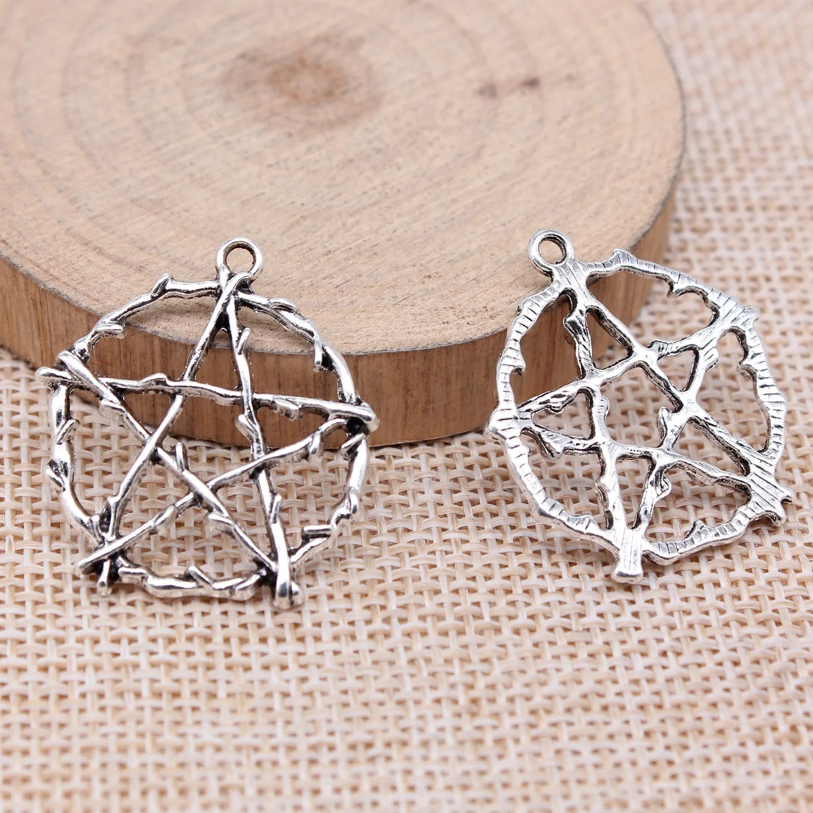 28x26mm 2.3g Multicolor Zinc Alloy Five-Point Star Charm Pendant for DIY Necklace Bracelet Making
