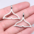 32x29mm 2g Multicolor Zinc Alloy Whale Tail Charm Pendant for Ocean Theme Necklace Bracelet Making