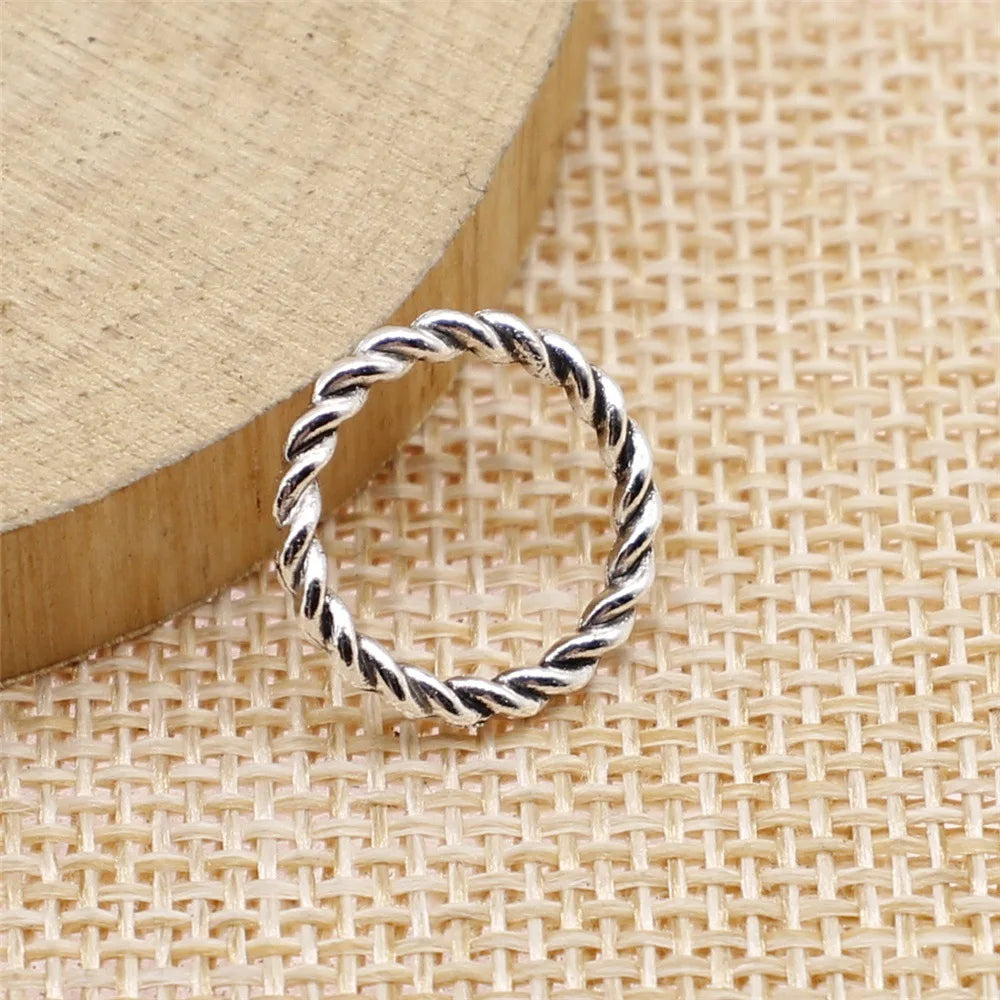 15x15x11.5mm 0.6g Multicolor Zinc Alloy Twisted Circle Ring Connector Charm Pendant for DIY Jewelry Making