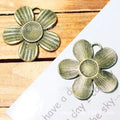 35x34MM Antique Silver Zinc Alloy Sunflower Sun Charm Pendant for DIY Necklace Bracelet Jewelry Making
