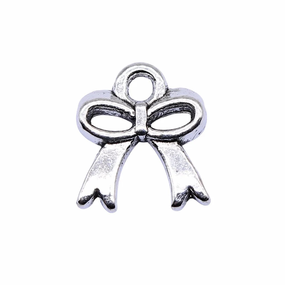 11x9mm 0.5g Multicolor Zinc Alloy Bowknot Butterfly Charm Pendant for Bracelet Necklace DIY Jewelry Making