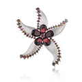 Elegant Starfish Rhinestone Alloy Brooch For Women, Luxury Crystal Lapel Pin Corsage Suit Accessory Gift