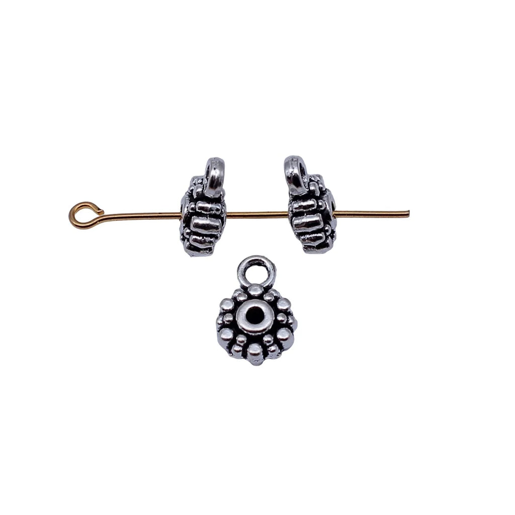 12x8.6x4.6mm 1g Antique Silver Zinc Alloy Three-Way Bail Pendant Connector for DIY Jewelry Making