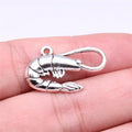 28x15mm 1.9g Antique Silver Zinc Alloy Shrimp Charm Pendant for DIY Bracelet Necklace Jewelry