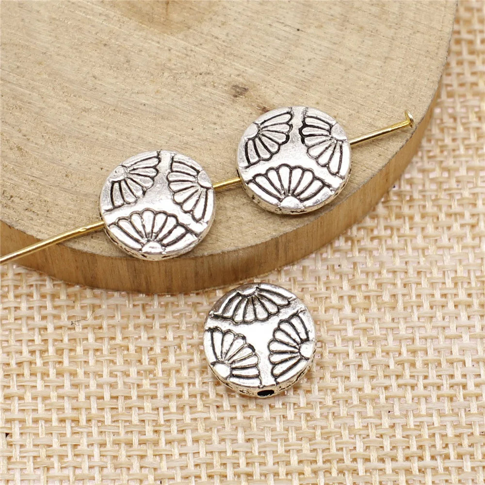 12x12mm 1.7g Antique Silver Zinc Alloy Round Loose Metal Beads for DIY Bracelet Necklace Making