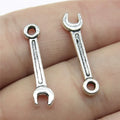 24x5mm 0.5g Antique Silver Zinc Alloy Wrench Charm Pendant for DIY Bracelet Necklace Making