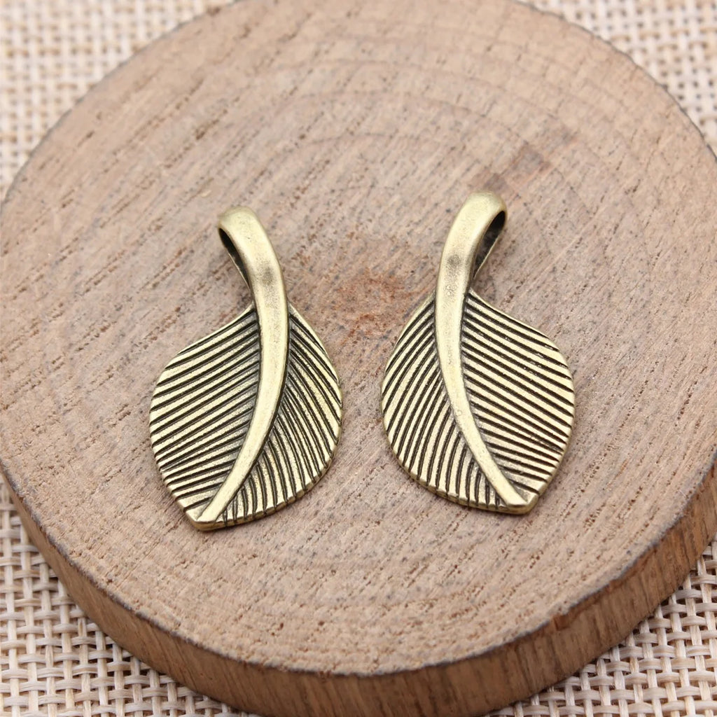28x15mm 2.1g Multicolor Zinc Alloy Leaf Charm Pendant for DIY Necklace Bracelet Jewelry Making