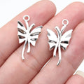 27x15mm 1.2g Antique Silver Zinc Alloy Butterfly Charm Pendant for DIY Necklace Bracelet Making