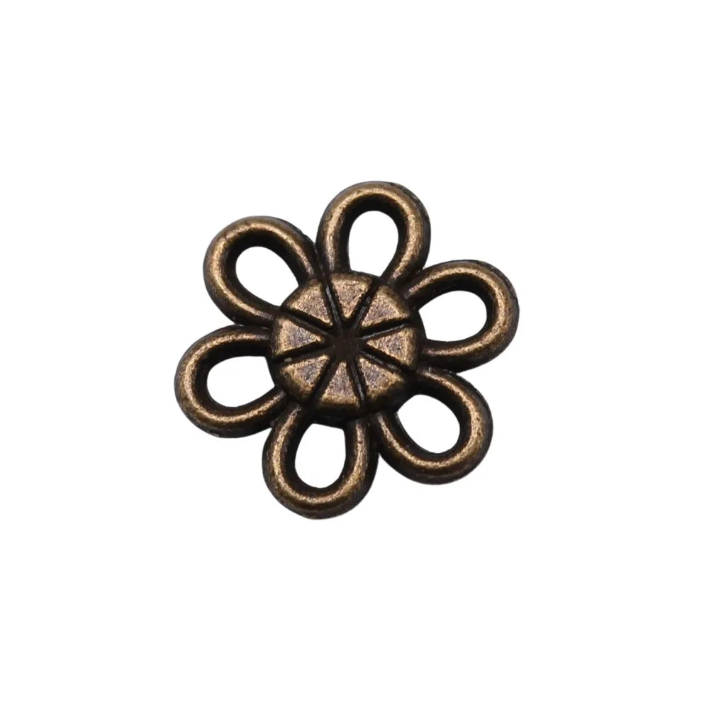 10mm 0.5g Multi Color Zinc Alloy Small Flower Connector Charm for DIY Bracelet Necklace Making