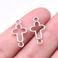 20x11mm 0.47g Multi Color Zinc Alloy Hollow Cross Connector Charm Pendant for DIY Bracelet Necklace Making