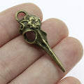 41x12mm 4.1g Multicolor Zinc Alloy Flying Animal Skull Bird Beak Charm Pendant for DIY Jewelry Making