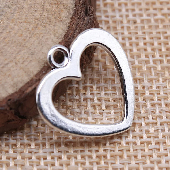 20x20mm 1.8g Multicolor Zinc Alloy Heart Charm Pendant for DIY Bracelet Necklace Jewelry Making