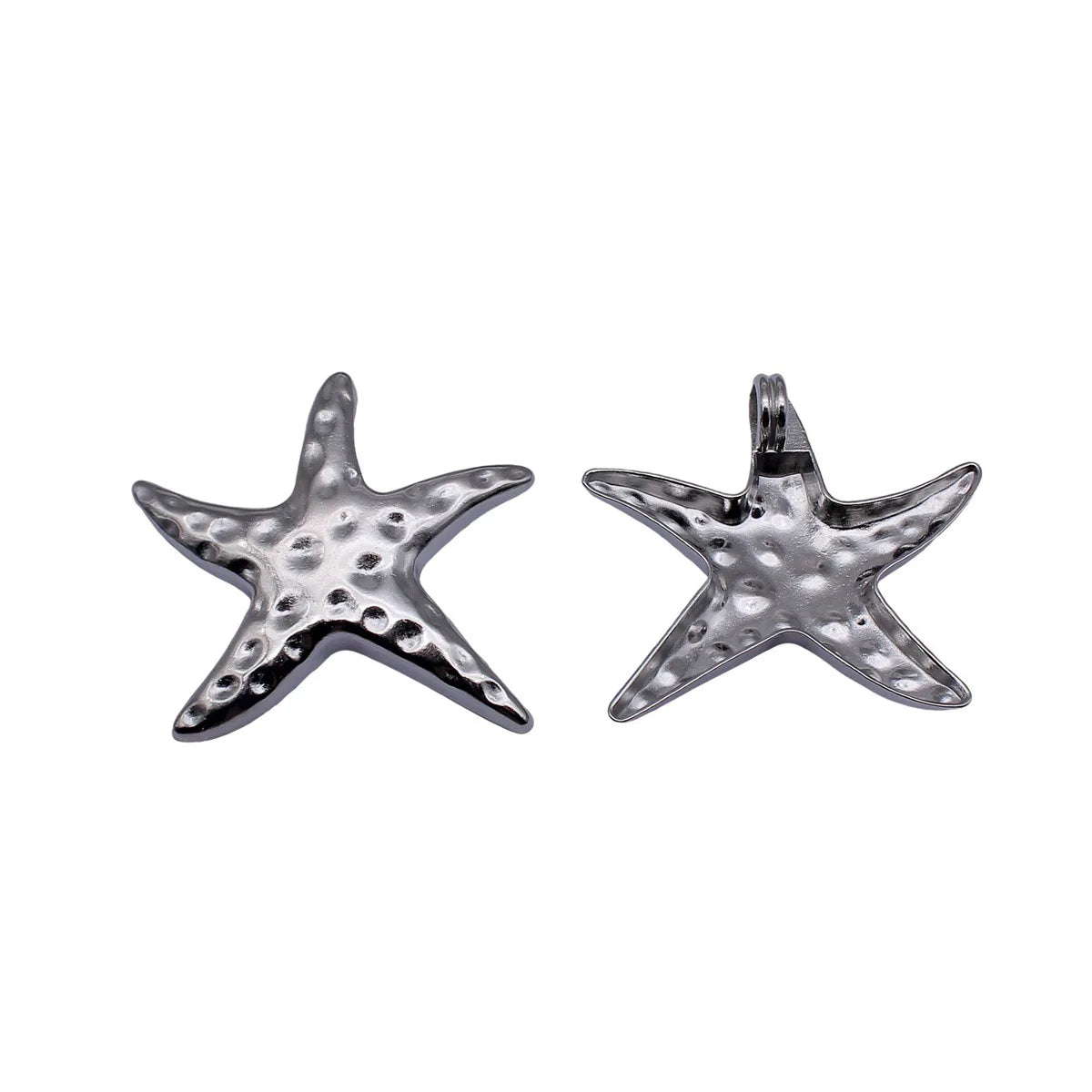 64x55mm 11g White K Tone Zinc Alloy Large Starfish Charm Pendant for Ocean Theme DIY Jewelry