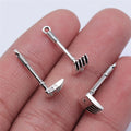 20x8mm 0.7g Antique Silver Zinc Alloy Pitchfork Charm Pendant for DIY Jewelry Making