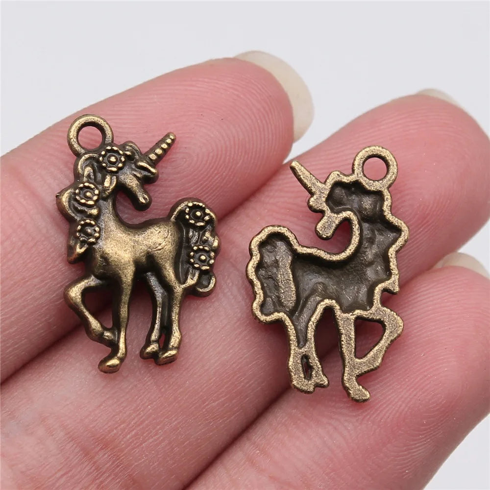 15x23mm 1.6g Multicolor Zinc Alloy Cute Horse Charm Pendant for DIY Necklace Bracelet Jewelry Making