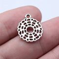 15x18mm 0.65g Antique Silver Zinc Alloy Seven Chakra Charm Pendant for DIY Spiritual Jewelry Making