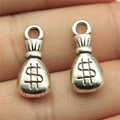 20x9x5mm 1.5g Antique Silver Zinc Alloy Money Bag Charm Pendant for DIY Bracelet Necklace Jewelry Making
