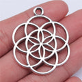 42x35mm 5.9g Multicolor Zinc Alloy Hollow Flower Charm Pendant for DIY Earrings Necklace Making