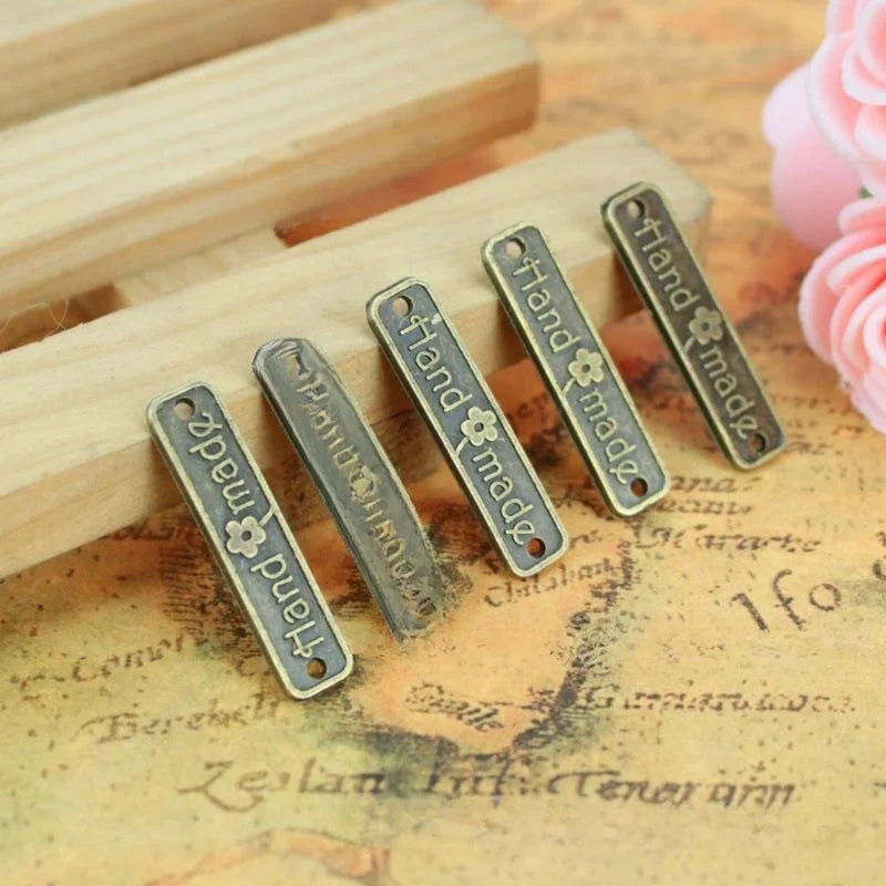 25x6MM Zinc Alloy Letter Charm Pendant for DIY Necklace Bracelet Jewelry Making