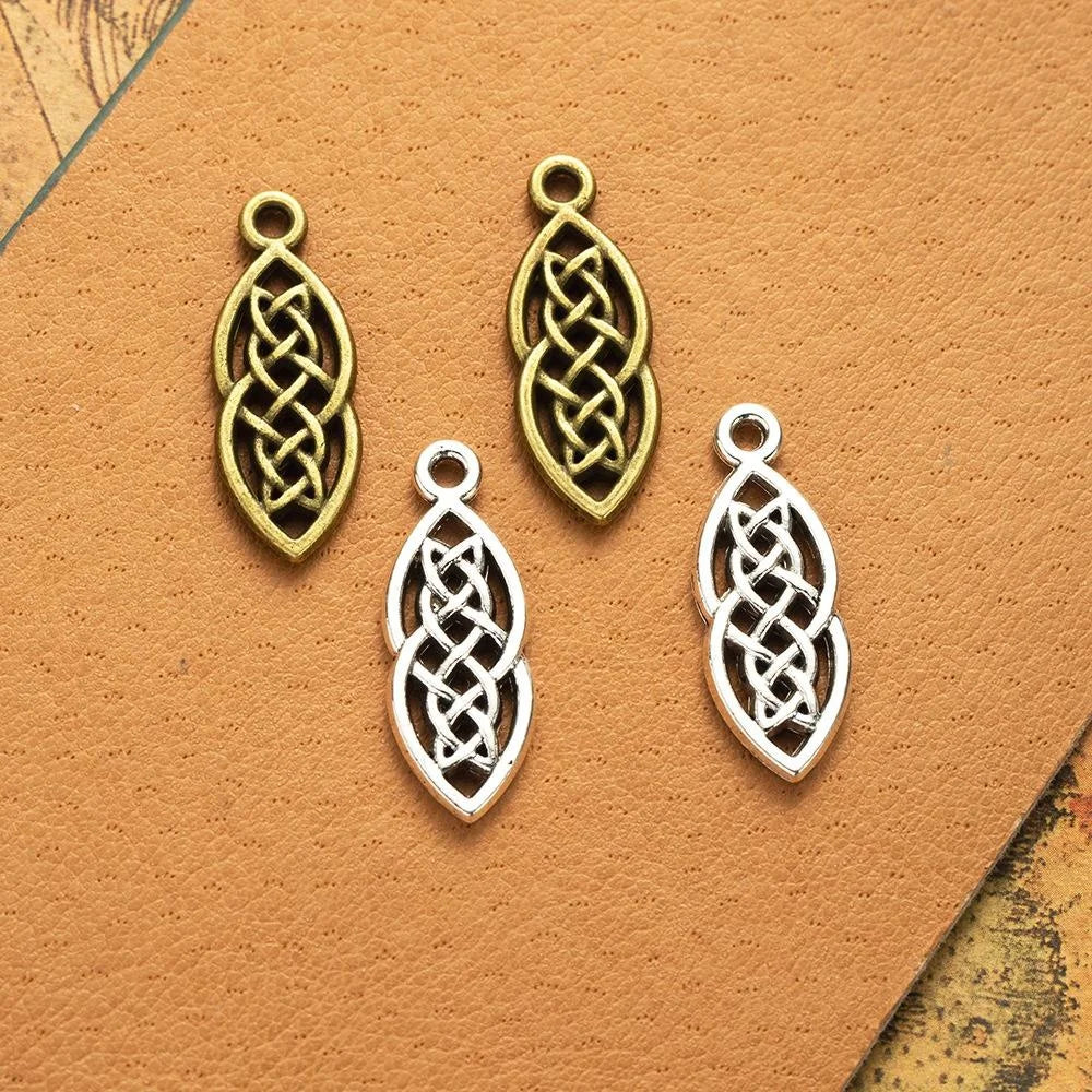 26x10MM Antique Silver Zinc Alloy Hollow Charm Pendant for DIY Necklace Bracelet Jewelry Making