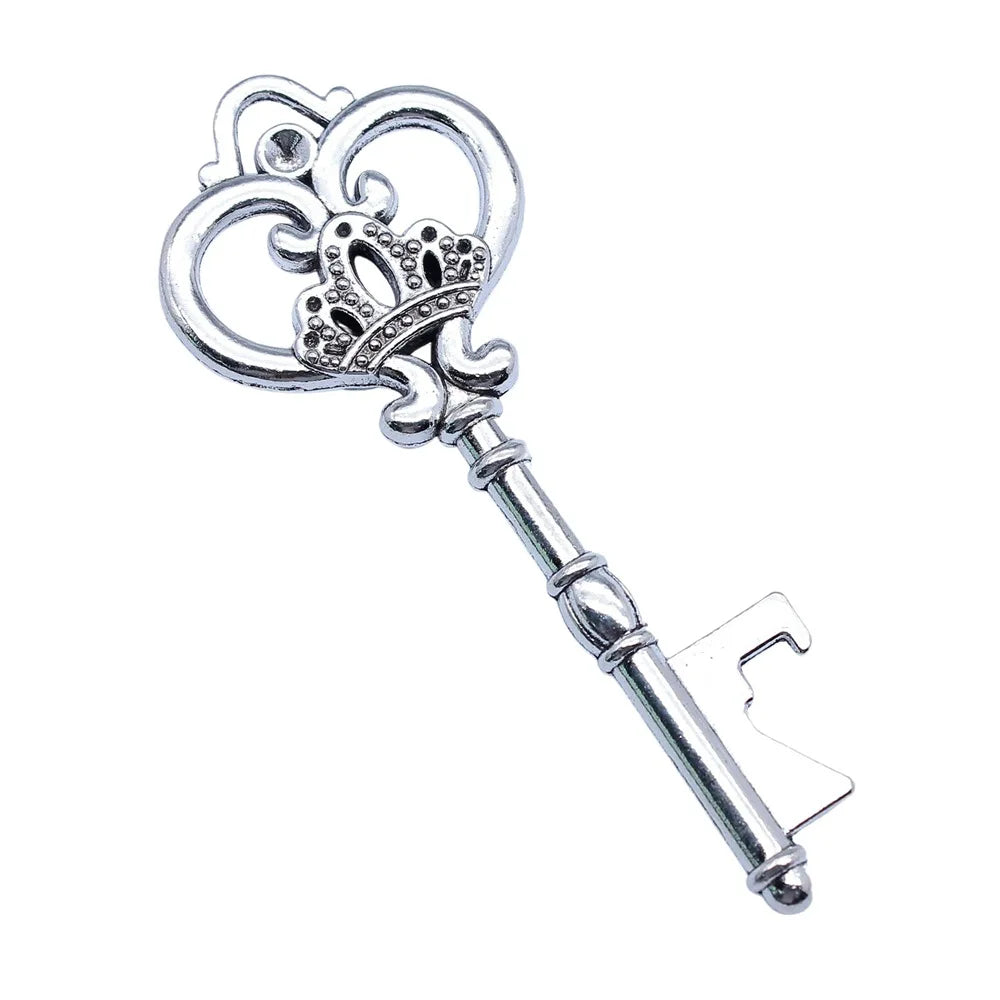32x83mm 17.3g Antique Silver Zinc Alloy Crown Key Bottle Opener Charm Pendant for DIY Jewelry