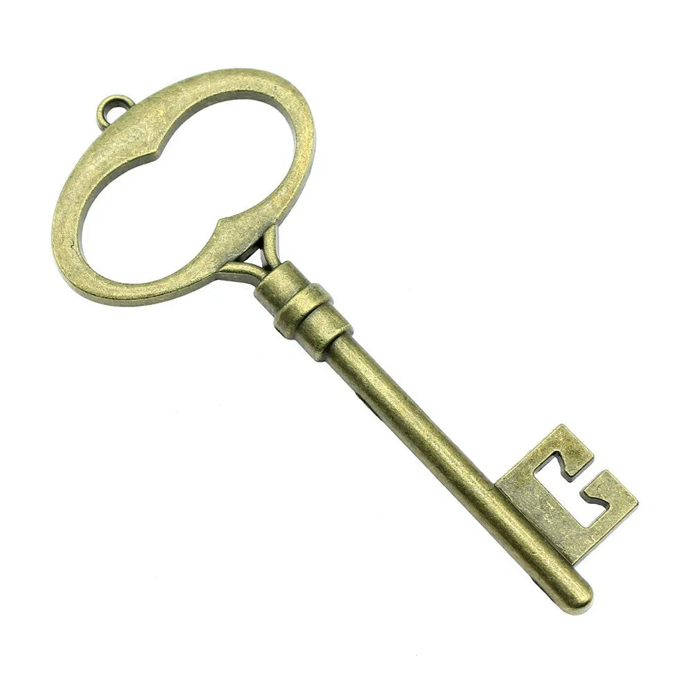 94mm 12.6g Multicolor Zinc Alloy Large Key Charm Pendant for Statement Necklace Keychain Making