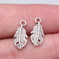 15x7mm 0.38g Multicolor Zinc Alloy Feather Charm Pendant for DIY Necklace Bracelet Jewelry Making