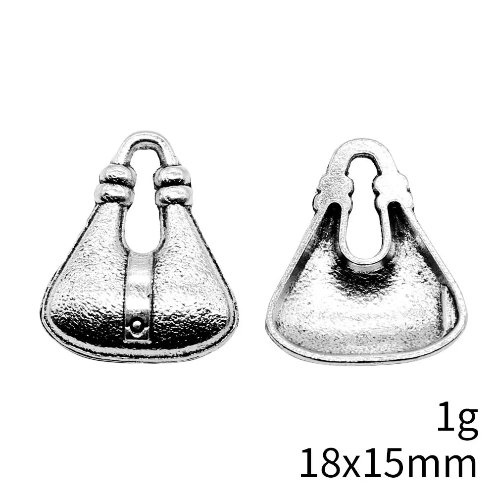 18x15mm 1g Multicolor Zinc Alloy Bag Charm Pendant for DIY Necklace Keychain Jewelry Accessories