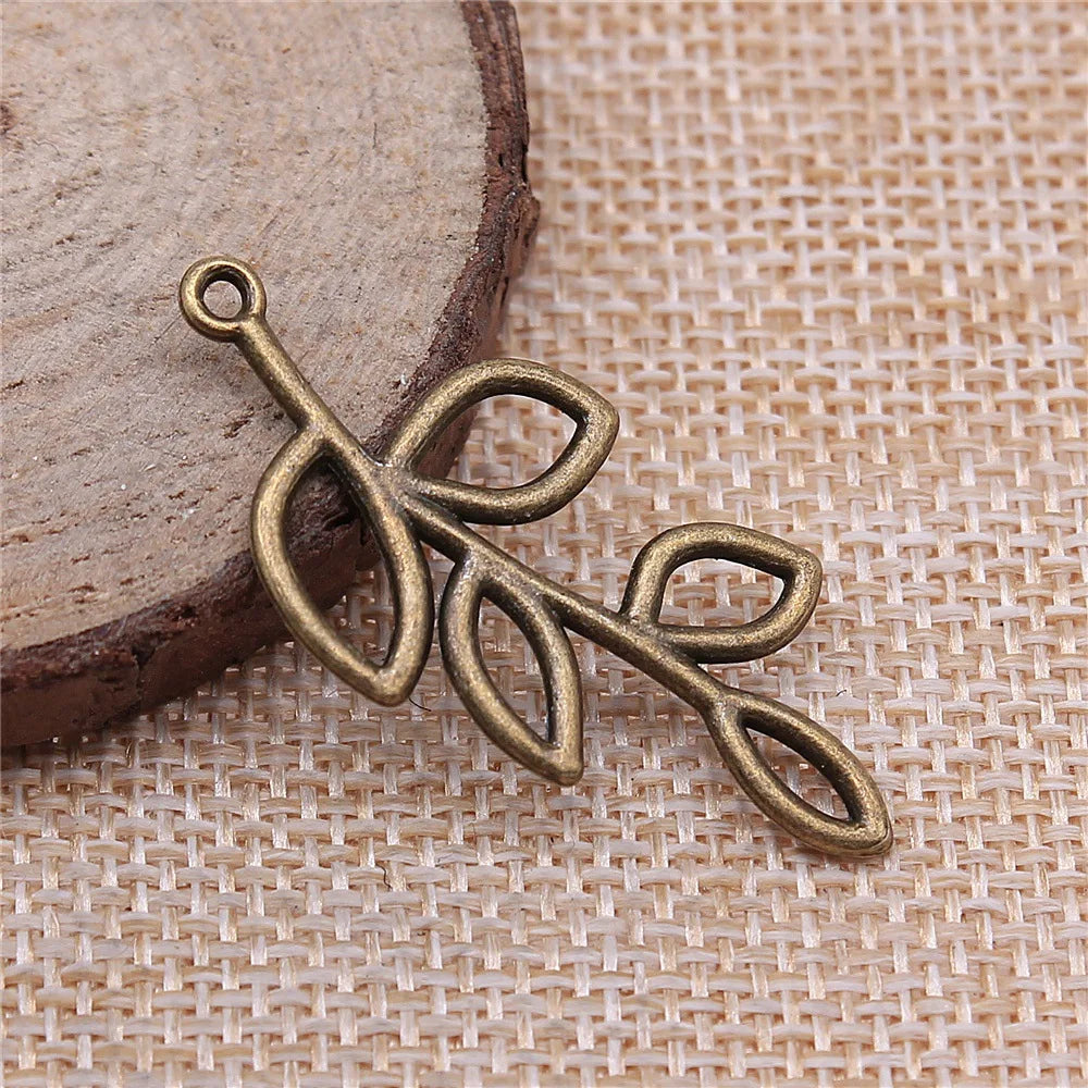 41x20mm 1.9g Multicolor Zinc Alloy Tree Branch Charm Pendant for DIY Necklace Jewelry Making