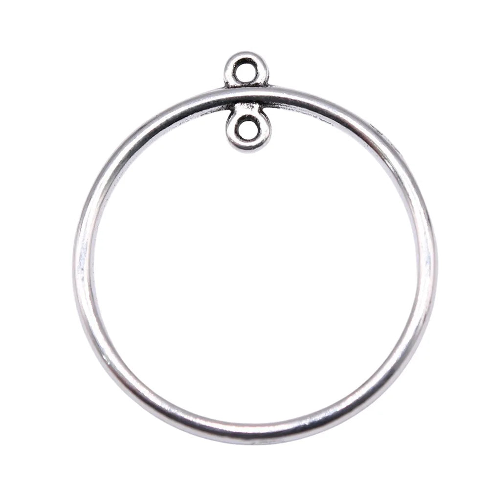 33x30mm 1.8g Multicolor Zinc Alloy Geometric Round Ring Connector Charms for DIY Earrings