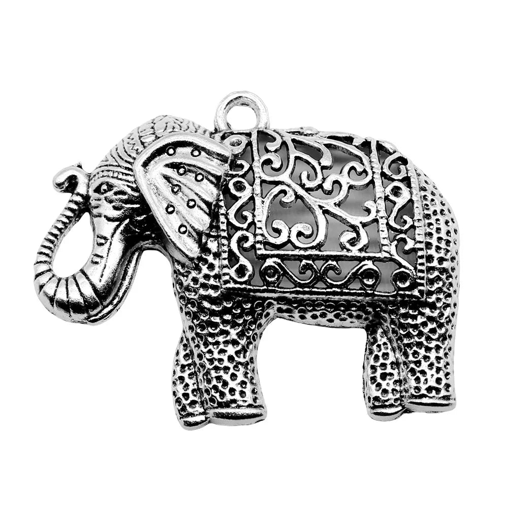 59x47mm 17.5g Multicolor Zinc Alloy Elephant Charm Pendant for DIY Necklace Bracelet Jewelry Making