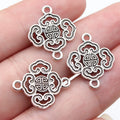 20x17mm 0.76g Antique Silver Zinc Alloy Chinese Pattern Connector Charm for DIY Bracelet Jewelry Making