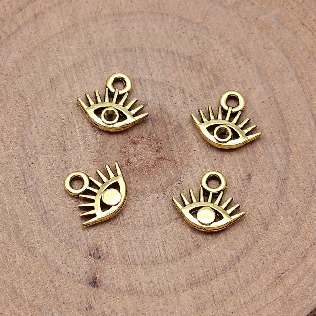 9x10mm 0.27g Multicolor Zinc Alloy Eye Charm Pendant for DIY Necklace Bracelet Jewelry Making