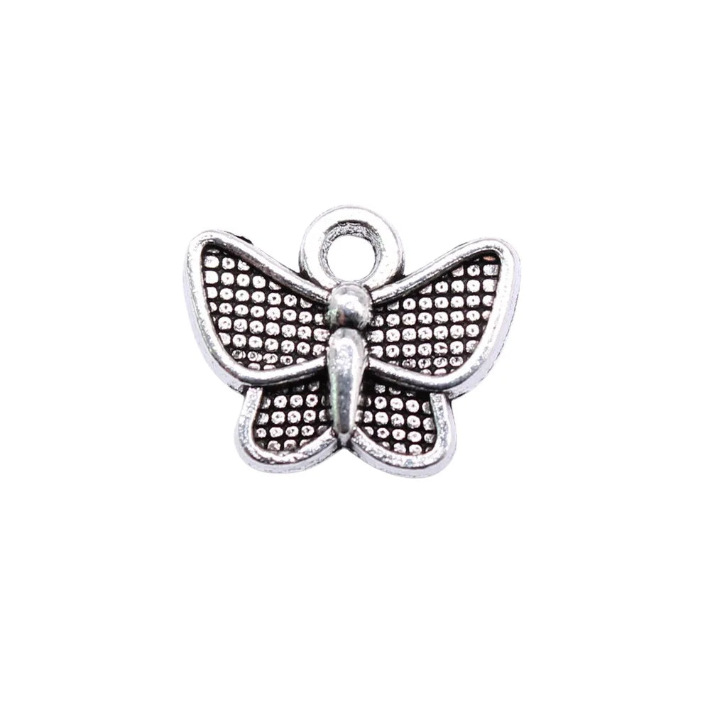 13x10mm 0.8g Multicolor Zinc Alloy Butterfly Charm Pendant for DIY Necklace Bracelet Jewelry Making