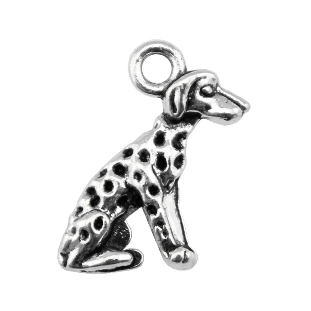 15x10mm 1.2g Multicolor Zinc Alloy Dog Charm Pendant for DIY Bracelet Necklace Jewelry Making