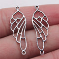 10x32mm 0.8g Antique Silver Zinc Alloy Hollow Butterfly Wing Connector Charm for DIY Jewelry Making