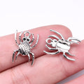 19x14mm 1.35g Multicolor Zinc Alloy Spider Charm Pendant for DIY Necklace Bracelet Jewelry Making