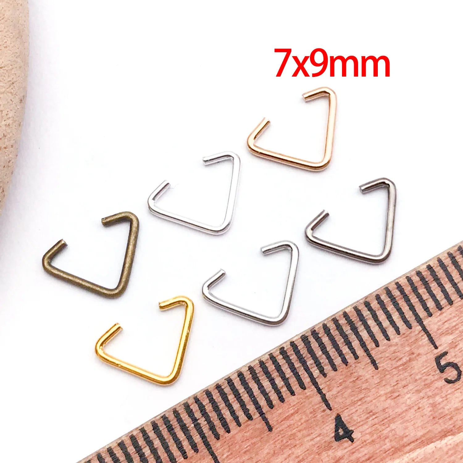 Iron Triangle Wire Buckle Connector Ring Jewelry Findings for DIY Bag Necklace Making
