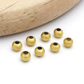 Matte Gold Copper Alloy Round Spacer Beads for Necklace and Bracelet Jewelry Making
