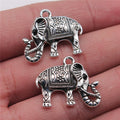 20x24mm 3.8g Antique Silver Zinc Alloy Thai Elephant Double Sided Charm Pendant for DIY Necklace Bracelet Making